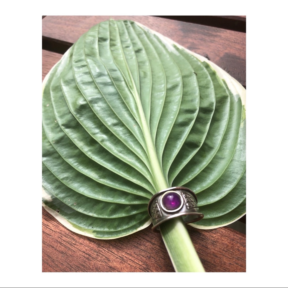 Angie Olami sterling silver ring with amethyst